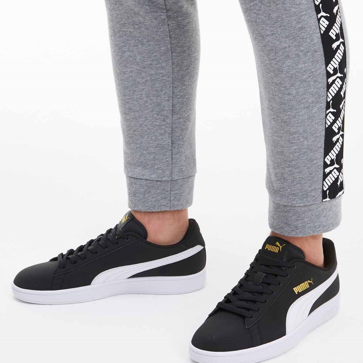 Puma Smash v2 Buck Erkek Spor Ayakkabı Puma Black - Puma White