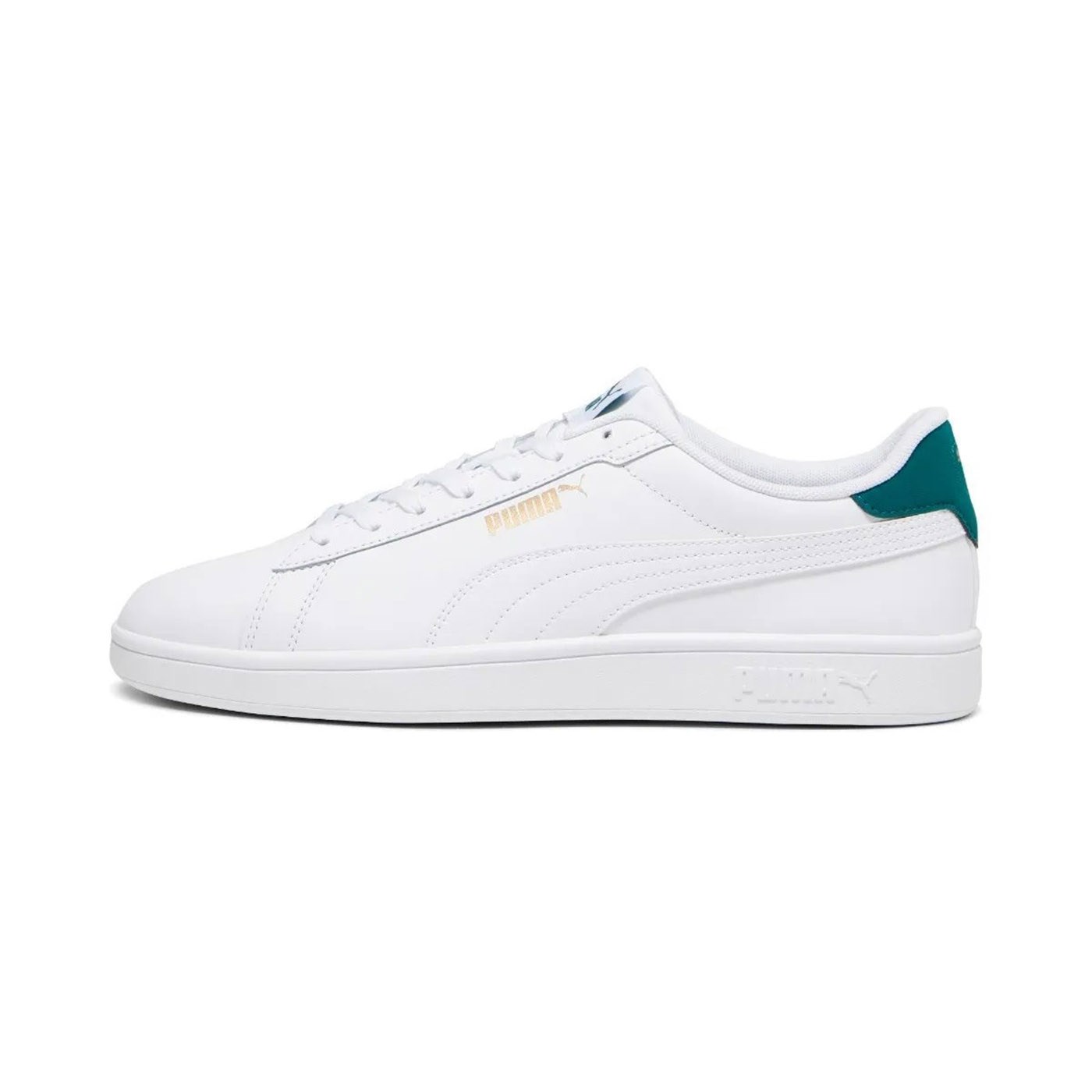 Puma Smash 3.0 L Erkek Günlük Spor Ayakkabı Puma White - Malachite - Gold