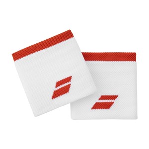 Babolat Logo Wristband Bileklik White - Fiesta Red