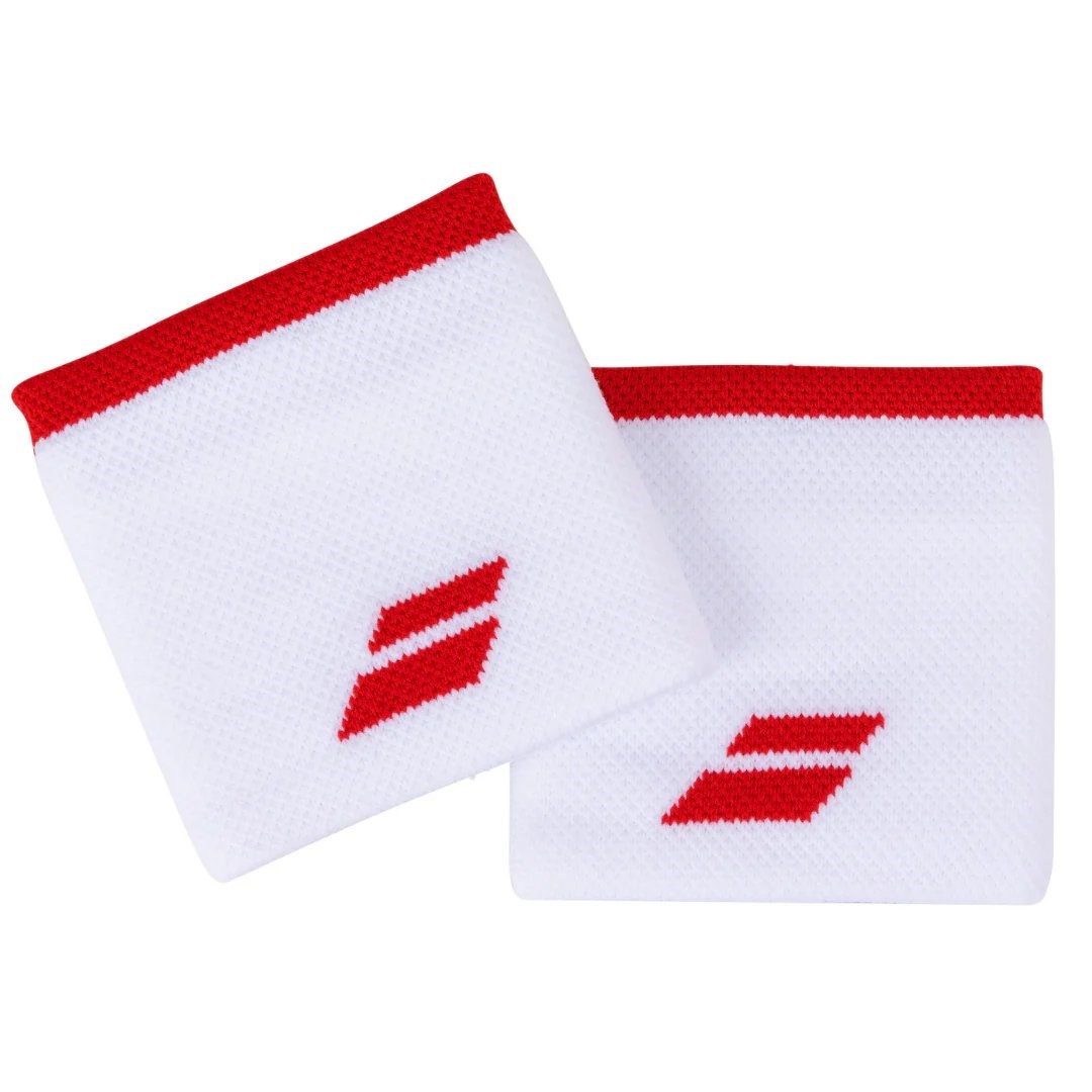 Babolat Logo Jumbo Wristband Bileklik White - Fiesta Red