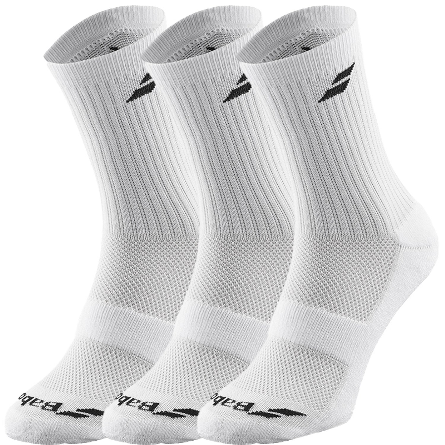 Babolat 3 Pairs Pack Erkek Tenis Çorabı White