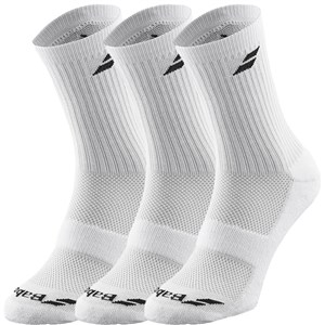 Babolat 3 Pairs Pack Erkek Tenis Çorabı White