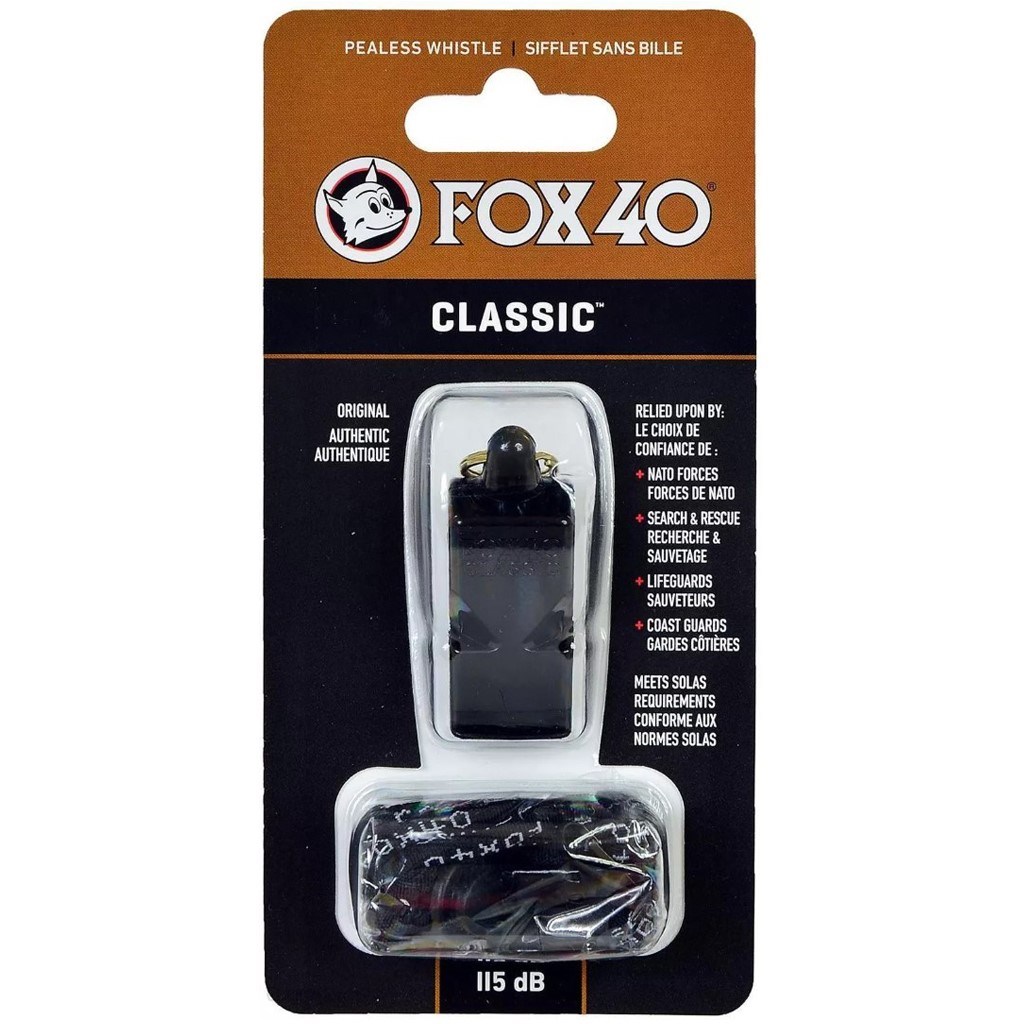 Fox 40 Classic Safety Düdük İpli Siyah