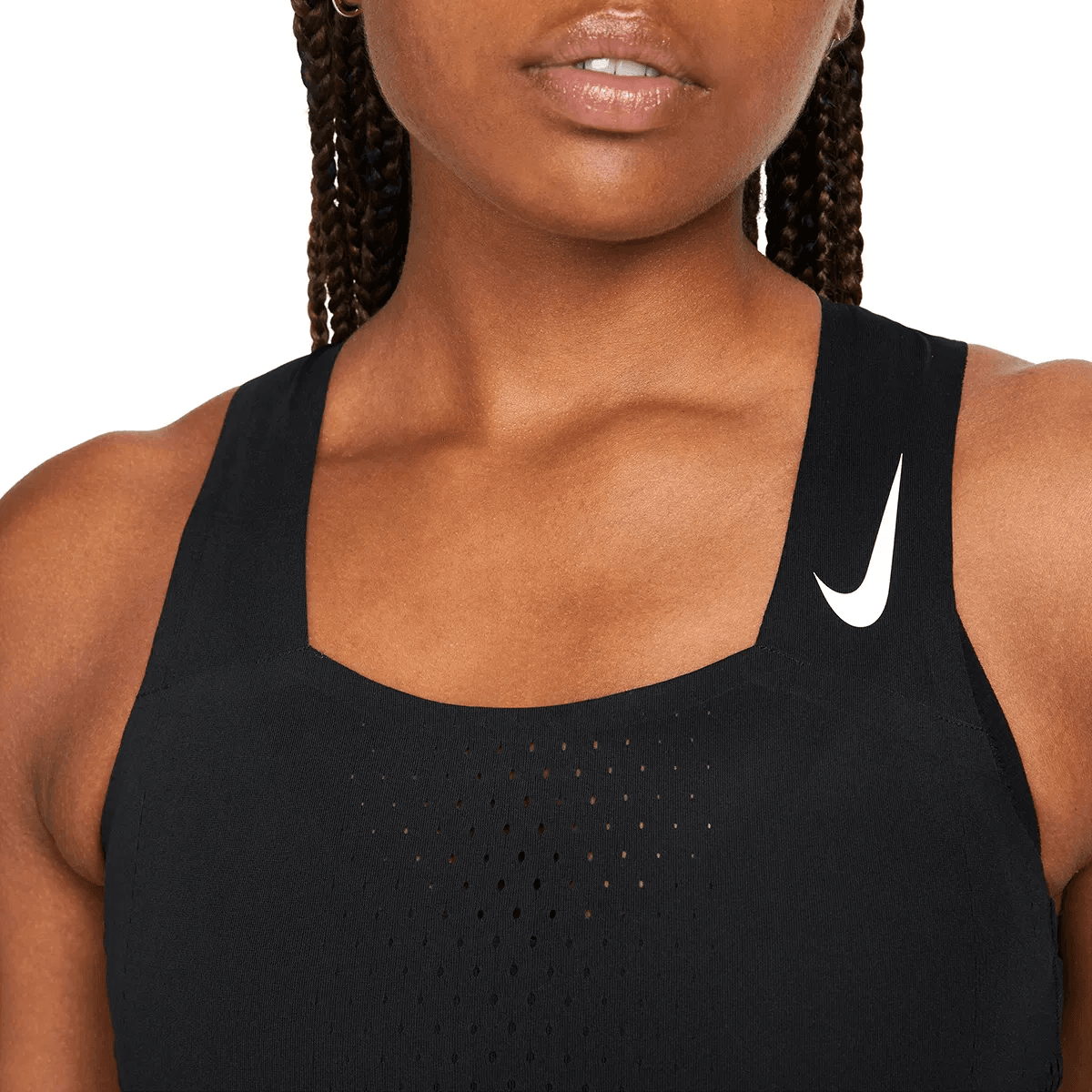 Nike Dri-Fit Adv Aeroswift Crop Kadın Koşu Atlet Siyah