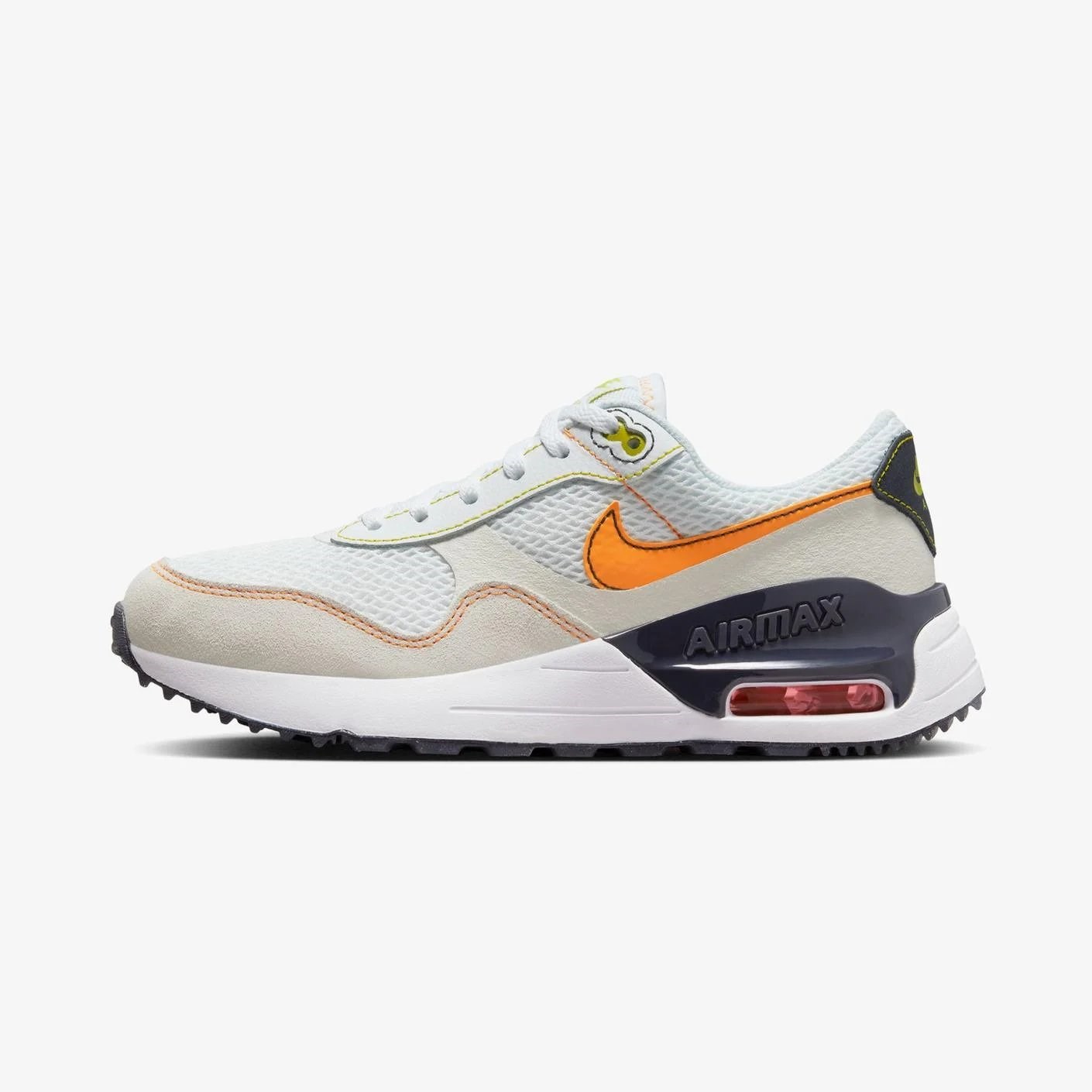 Nike Air Max System Gs Çocuk Sneaker Ayakkabı White - Orange