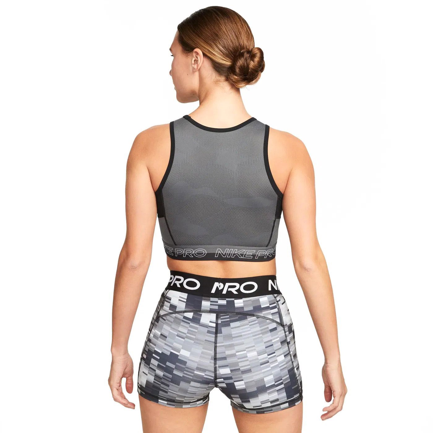 Nike Pro Dri Fit Crop Tank Femme Kadın Atlet Bra Siyah