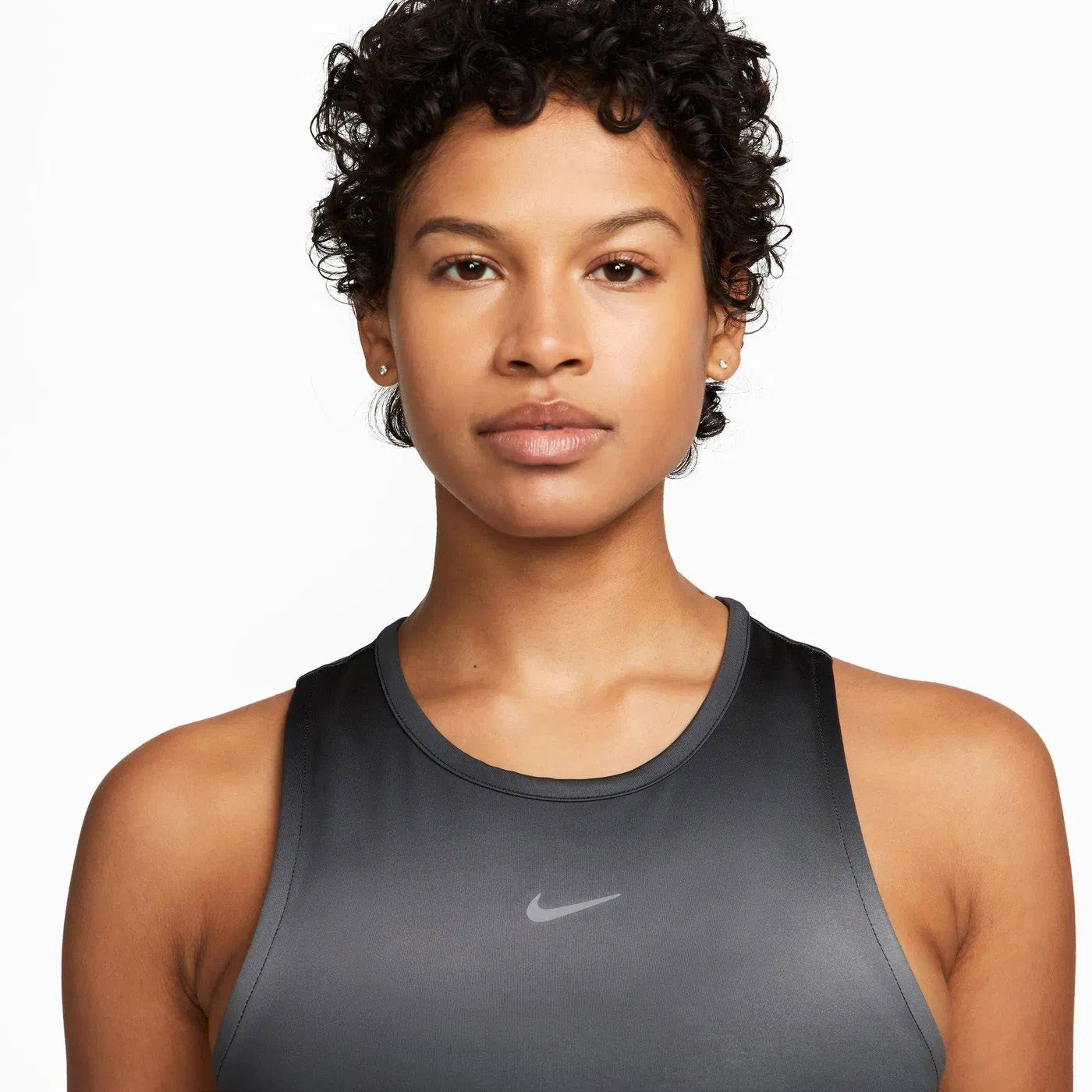 Nike Dri Fit Swoosh Crop Tank Kadın Atlet Siyah