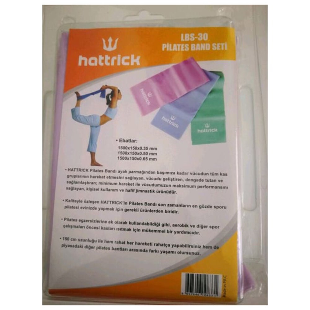 Hattrick LBS-30 Pilates Bandı Seti Renkli