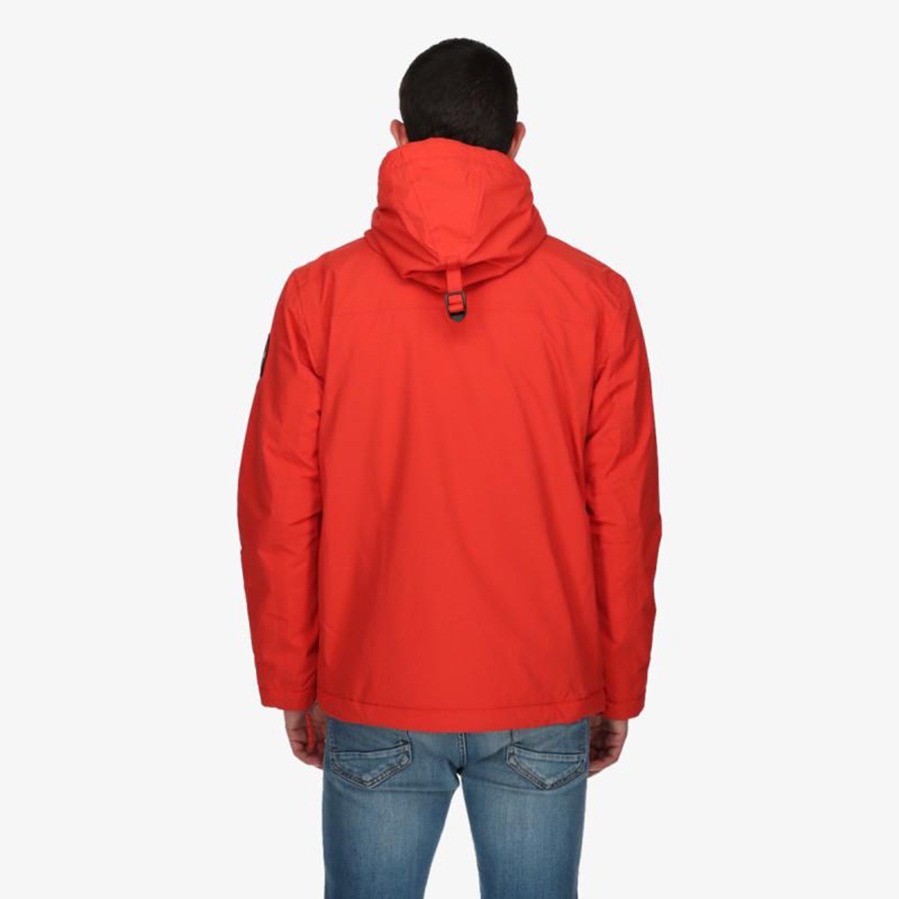 Napapijri Sportswear Rainforest Pocket Winter Half-Zip Hoodie Erkek Ceket Red Poppy