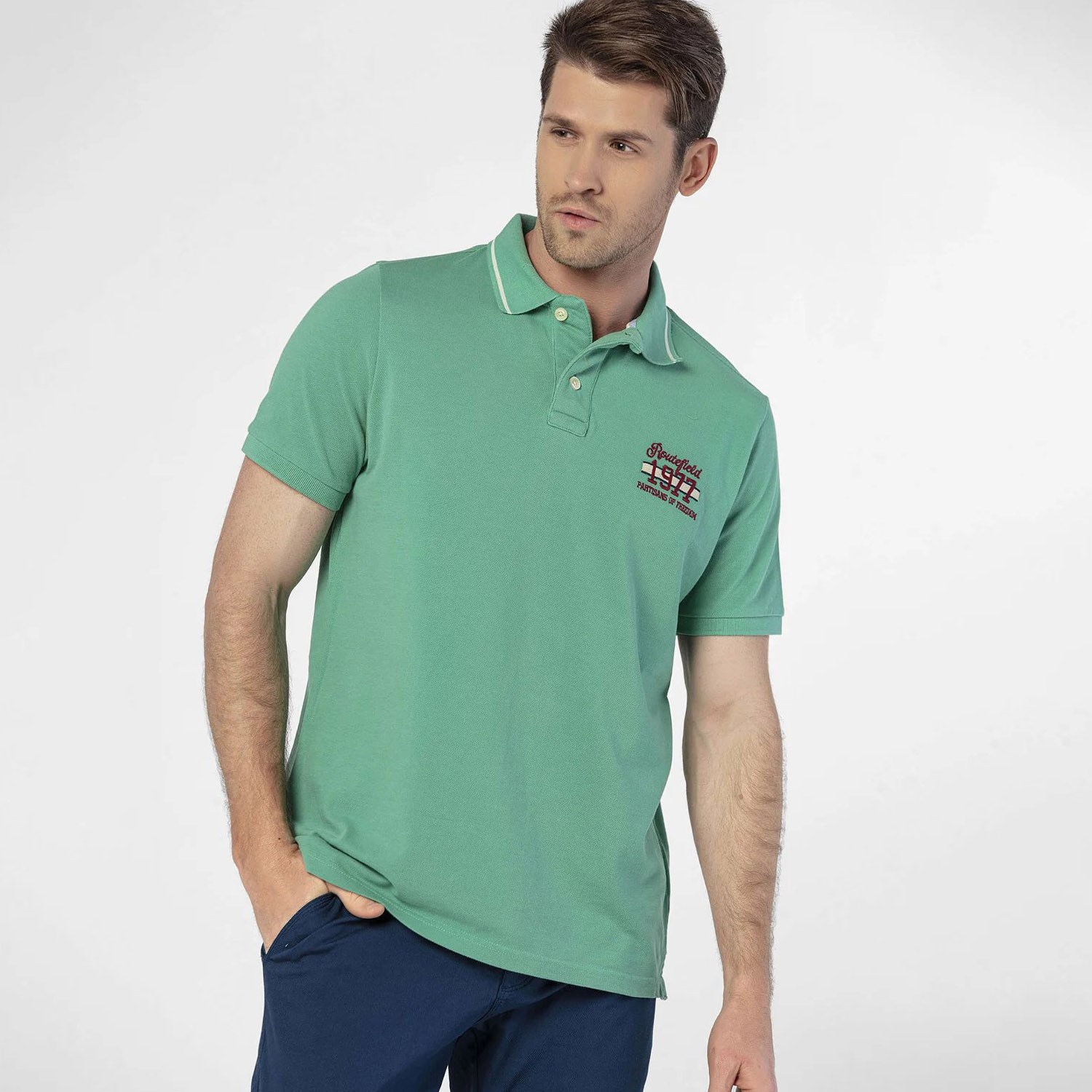 Routefield Paden Erkek Polo T-Shirt Green