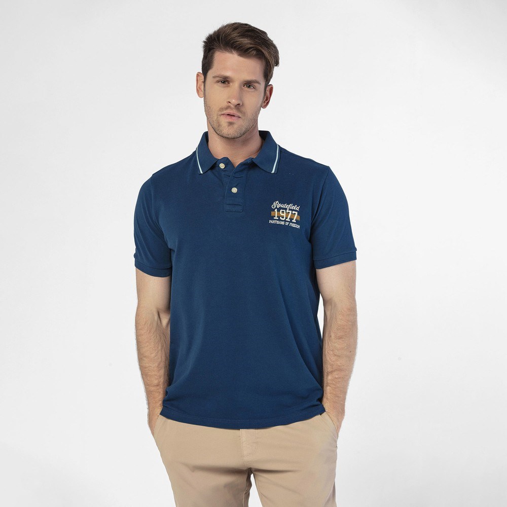 Routefield Paden Erkek Polo T-Shirt Navy