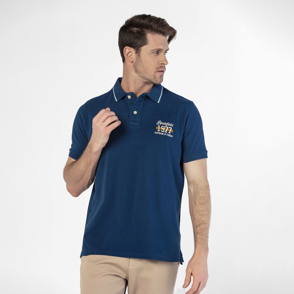 Routefield Paden Erkek Polo T-Shirt Navy