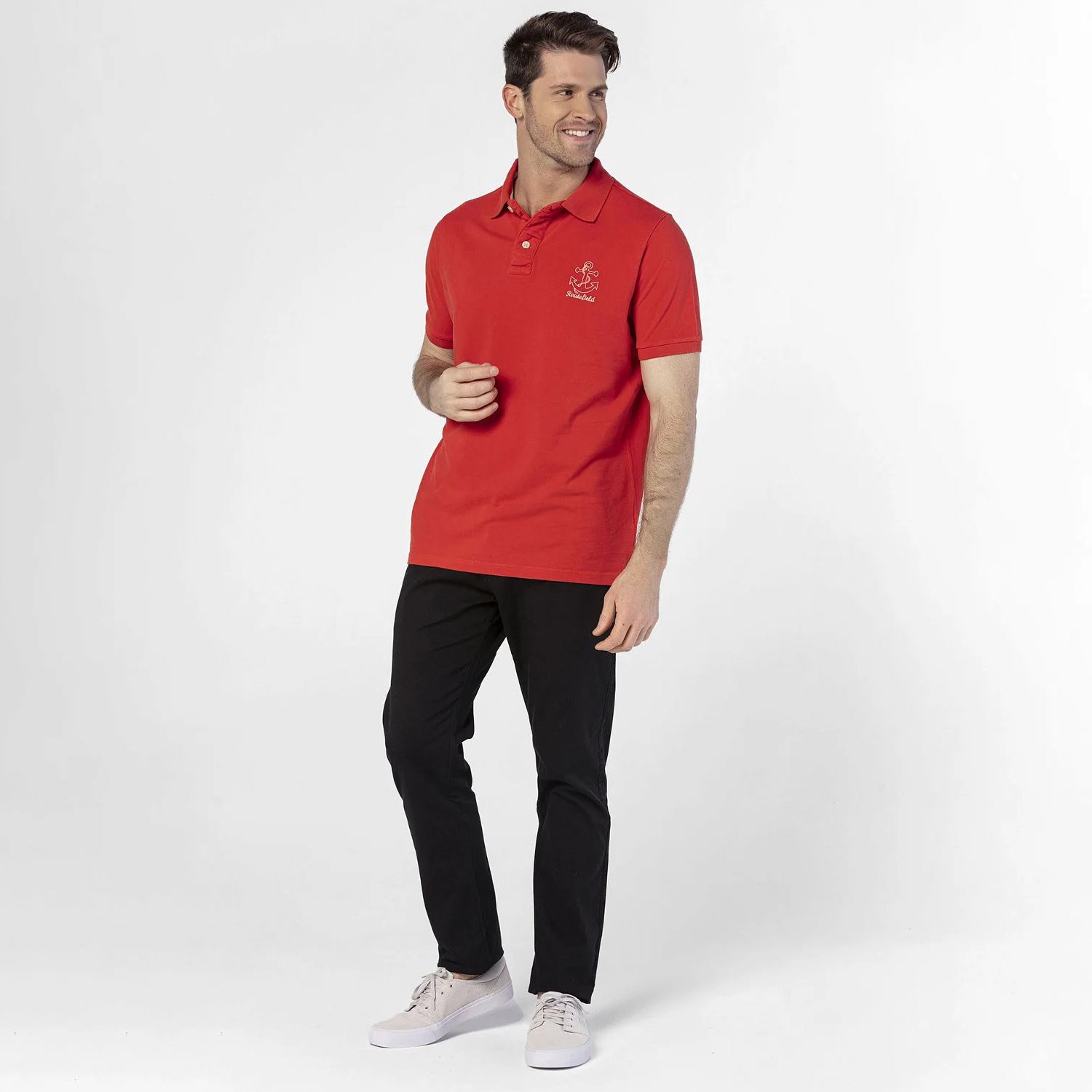 Routefield Piers Erkek Polo T-Shirt Red