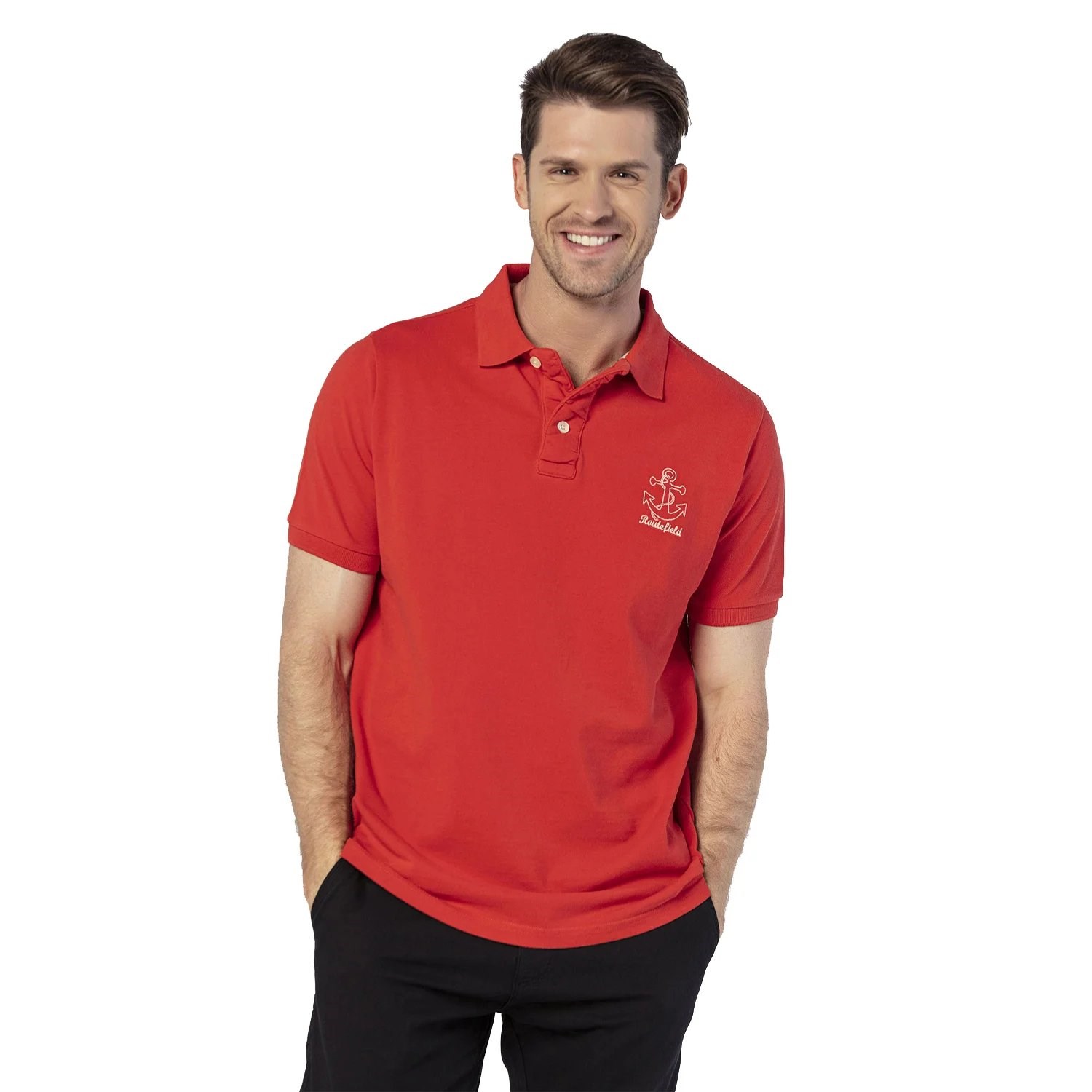 Routefield Piers Erkek Polo T-Shirt Red