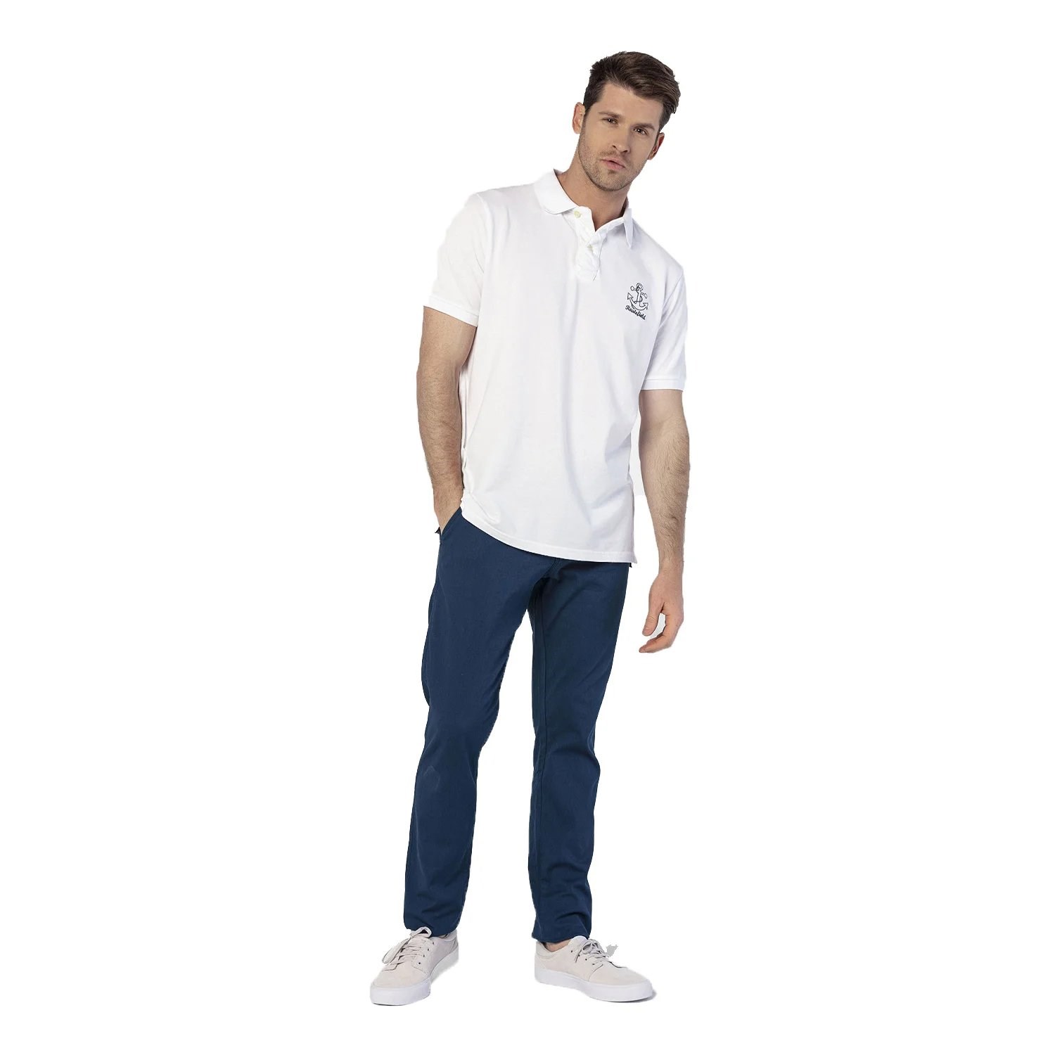 Routefield Piers Erkek Polo T-Shirt White