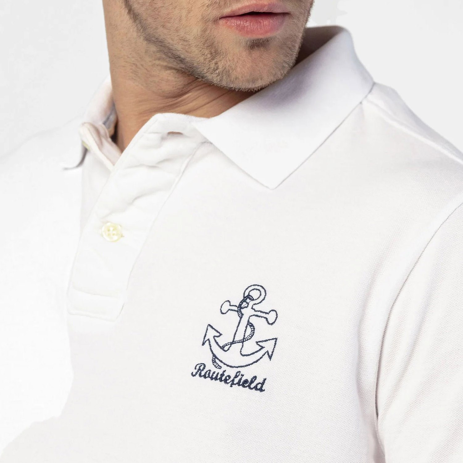 Routefield Piers Erkek Polo T-Shirt White