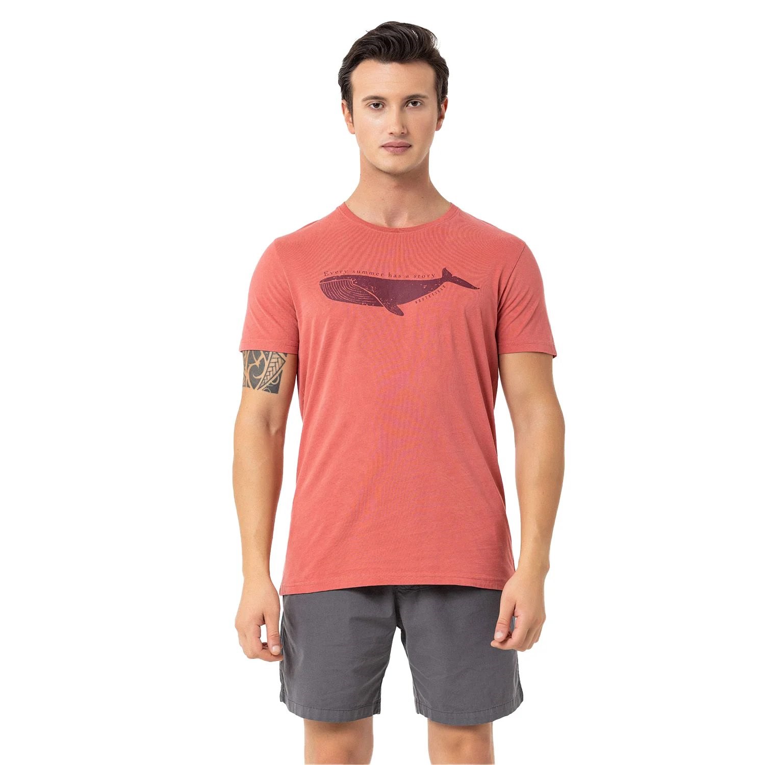 Routefield Tail Erkek T-shirt Brick