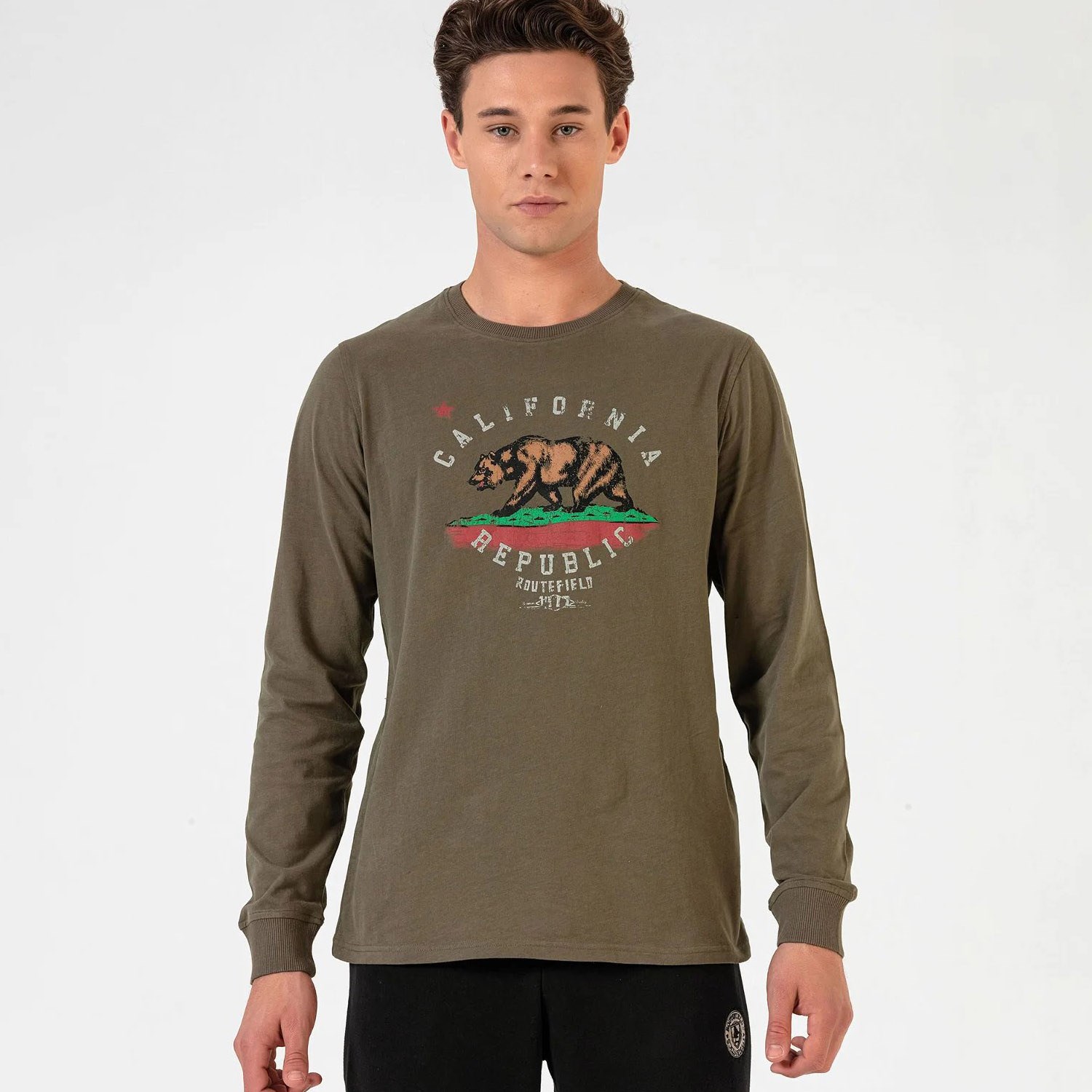 Routefield Triple Erkek T-shirt Khaki